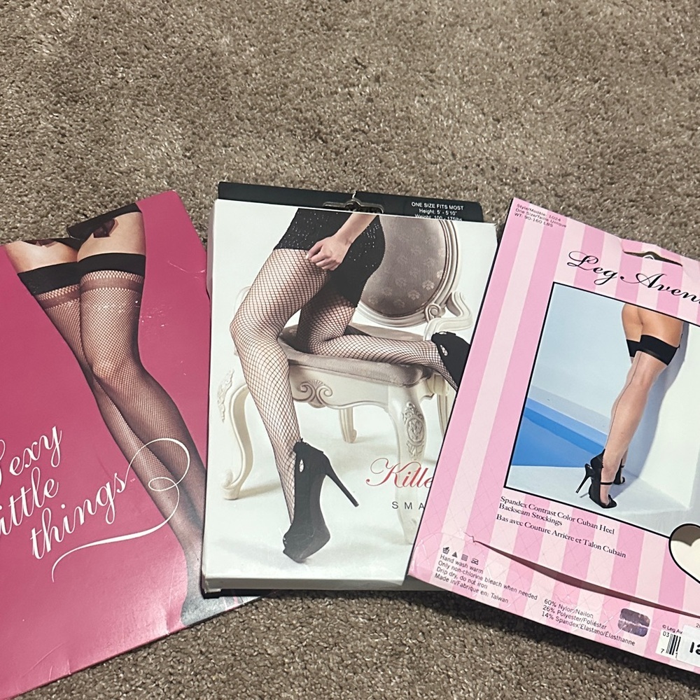 Leg Avenue Black Backseam Stockings